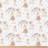 Printed Cotton LINETTE White / Pink